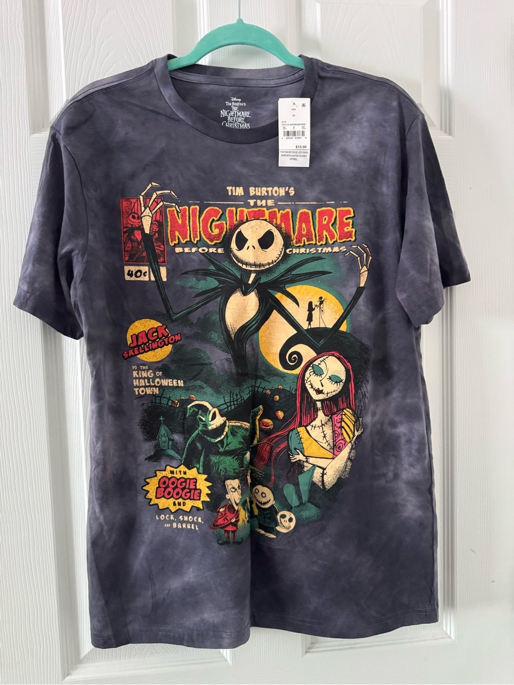Disney Nightmarish Jack Skellington Graphic Tee - Charcoal Black